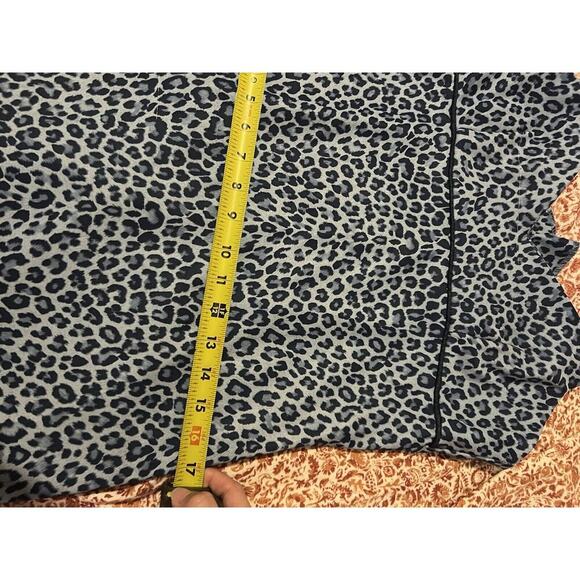 Rampage Mini Dress Y2K Cheetah Blue Vintage Stretchy Babydoll Leopard Slip Sz M - Picture 13 of 13